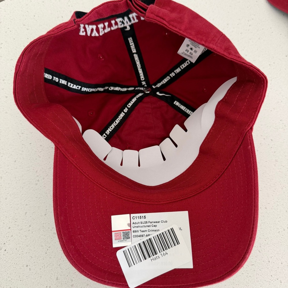 Nike Arkansas Razorbacks Club Cap Red M/L Unstructured Hat NEW - Picture 3 of 5